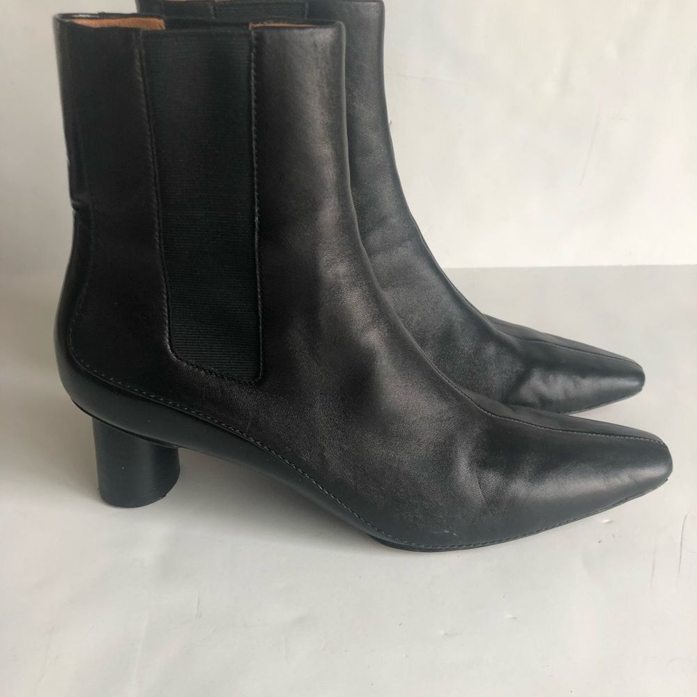 RAG & BONE High Black Patent Leather Boots Size 38.5 - Picture 3 of 15